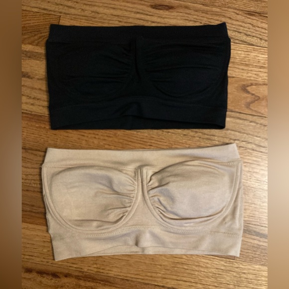 Breezies Other - Breezies Strapless Underwire Bandeau Bra, Set of 2